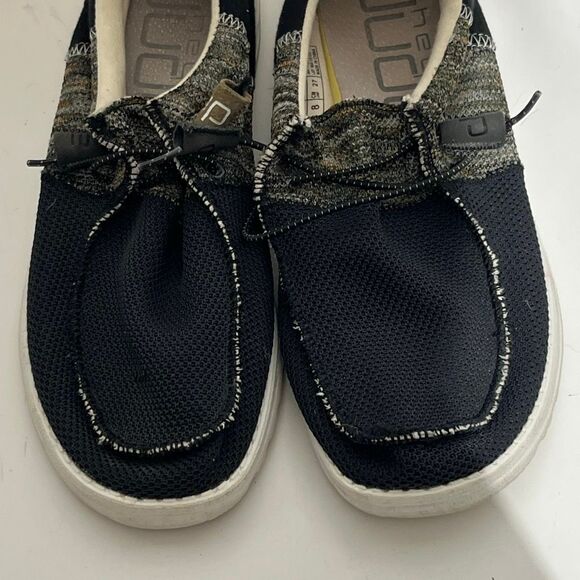 Hey Dude Men's Black Wally Sox Funk Mesh Low Top Casual Shoes Size 9 - Picture 4 of 9